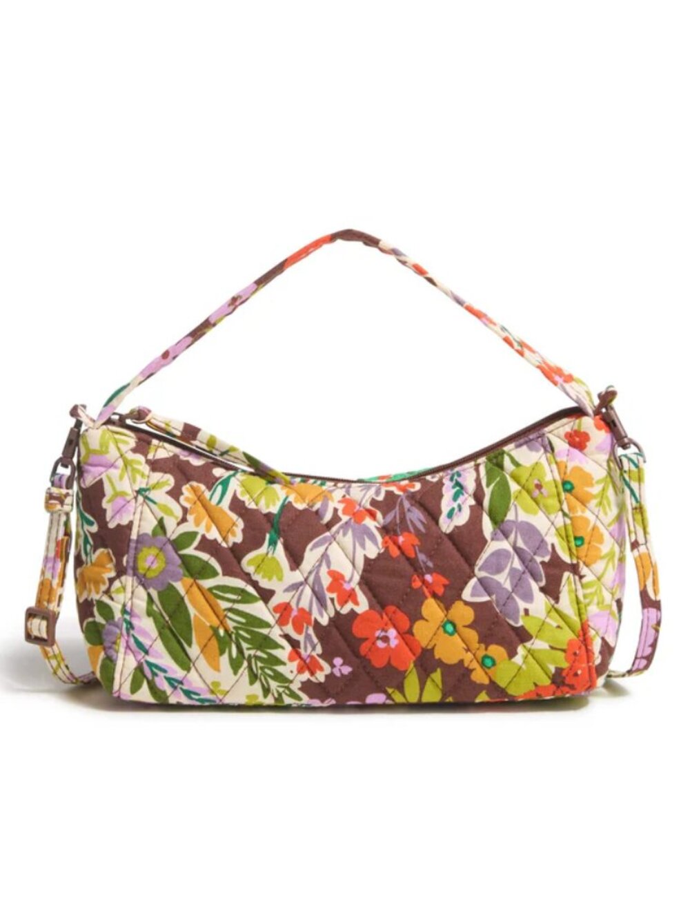 Vera Bradley Mini Slouchy Crossbody Bag Purse Floral NEW - Evening Garden